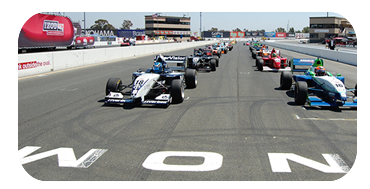 3 wide through turn 1 at Infineon Raceway at the Indy GP of Sonoma