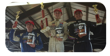 Lloyd Read, Zach Veach, and Carlos Linares on the FCC Podium November 13, 2011