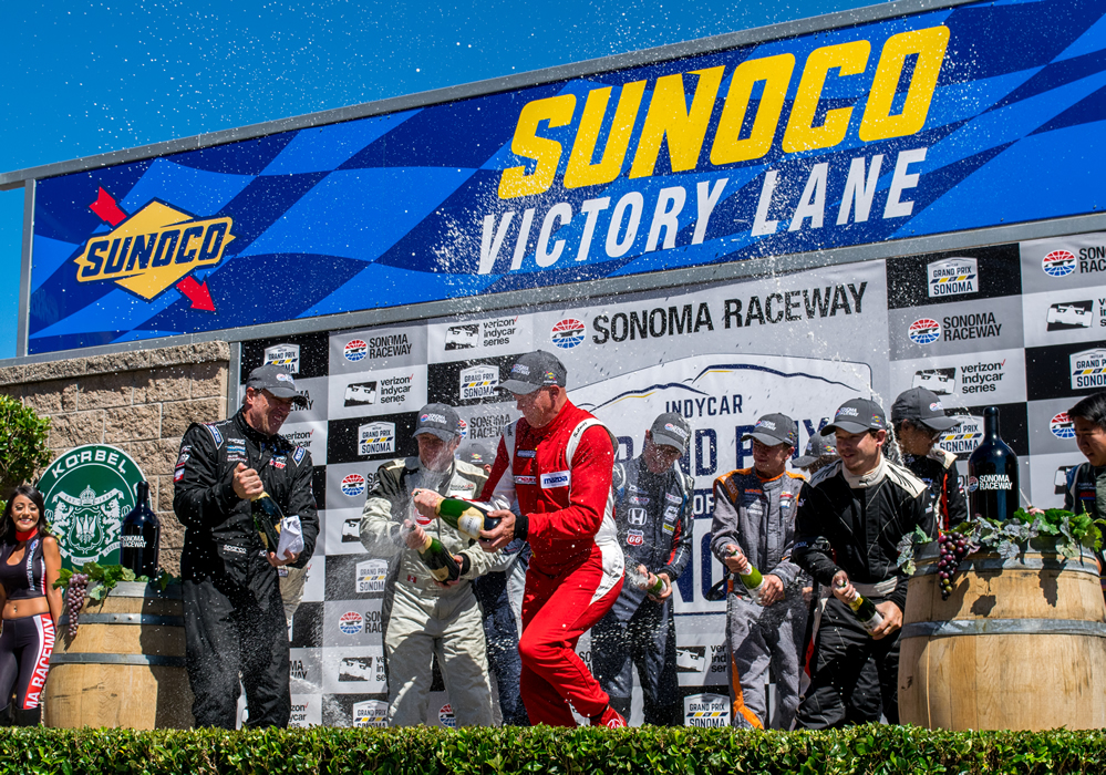 Formula Car Challenge IndyCar Finale Podium Celebration Sonoma Raceway